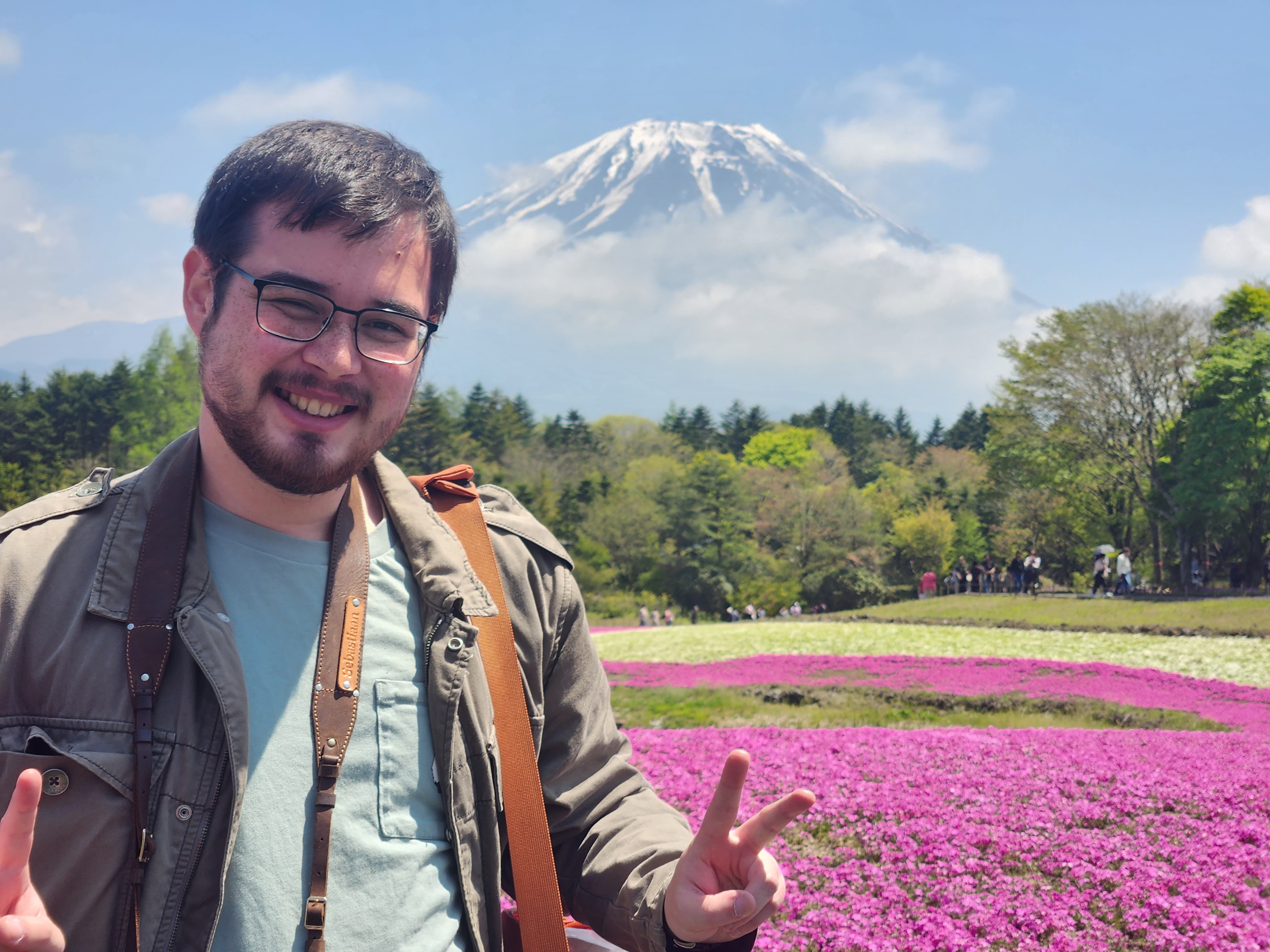 Me at the Fuji Shibazakura Festival in Fujikawaguchiko, Japan 2023